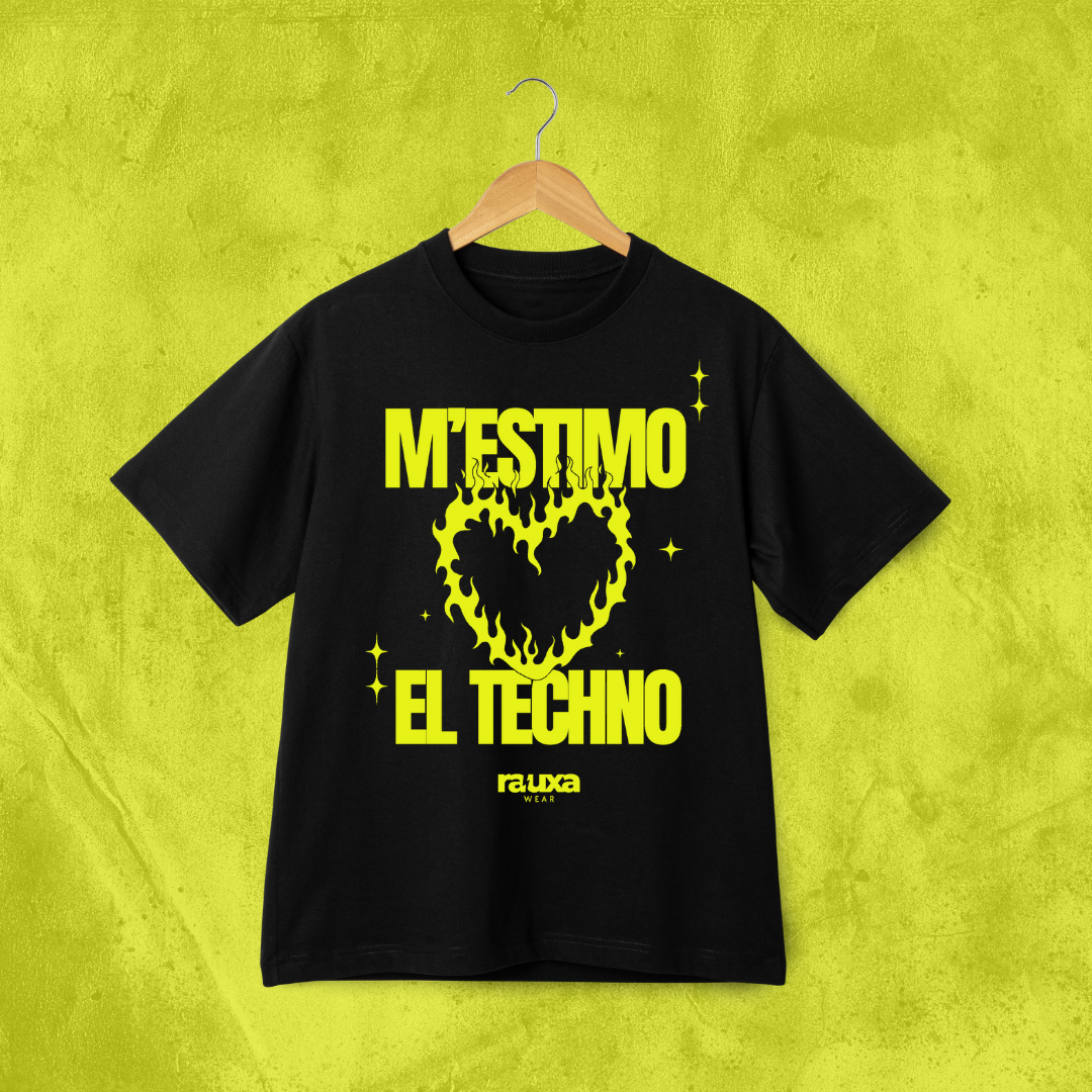 Samarreta "M'estimo el Techno"