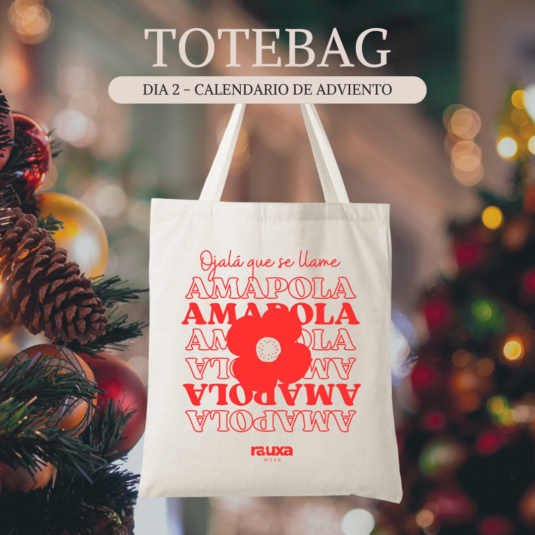 Totebag "Amapola" - DÍA 2 CALENDARIO DE ADVIENTO