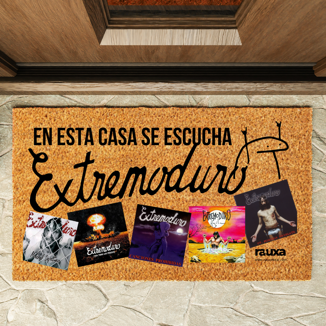 PACK Felpudo "En esta casa se escucha Extremoduro" + Camiseta "Me acuerdo de ti" DIA 3 CALENDARIO DE ADVIENTO