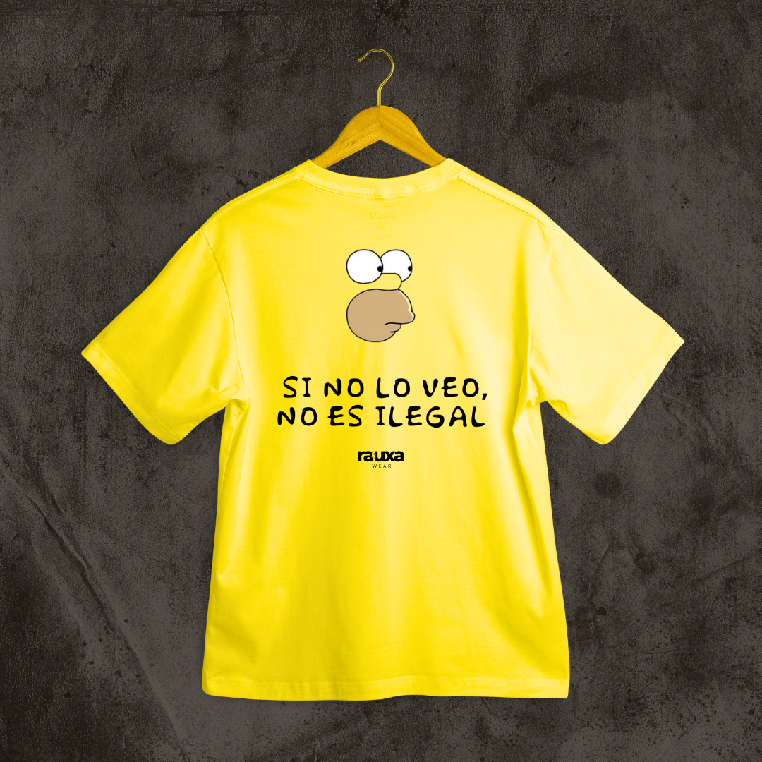 Camiseta "Si no lo veo no es ilegal" The Simpsons